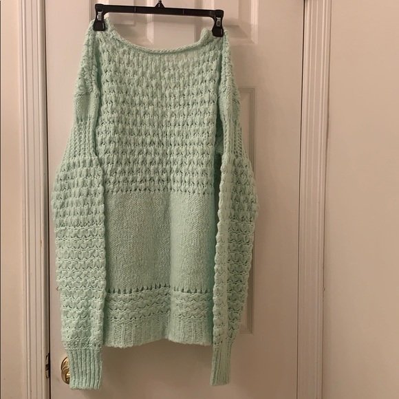 Free People Mint Green Oversized Sweater - Picture 2 of 3